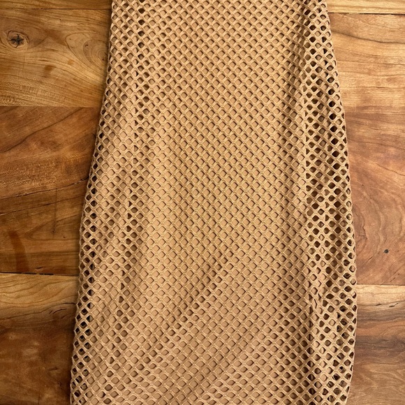 Small Bandage Beige BodyCon Dress - Picture 2 of 6